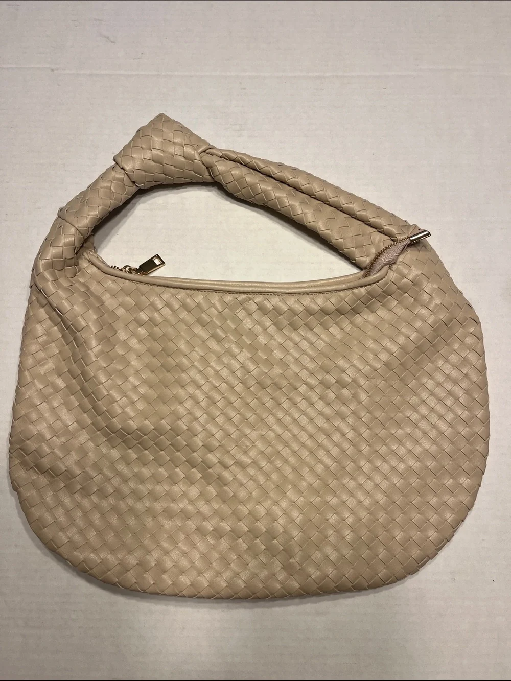 Anthropologie The Brigitte Cream Woven Bag Purse